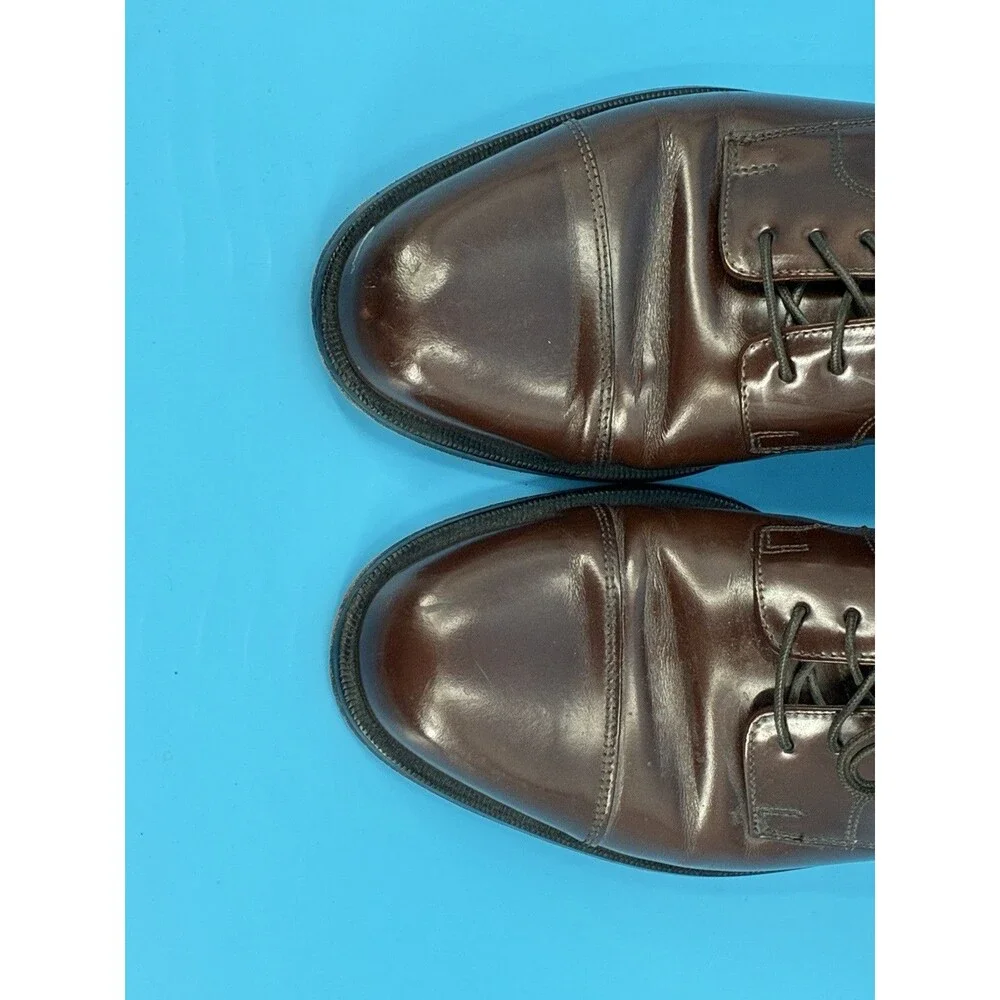 Cole Haan Men’s 8.5 D C02838 Brown Burgundy Leather Cap Toe Oxford Dress Shoes